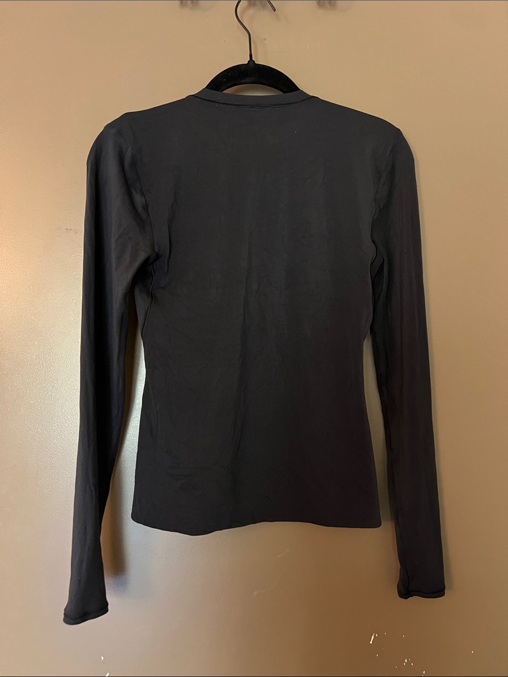 lululemon Wundermost Ultra-Soft Nulu Crewneck Long-Sleeve Shirt in Black - Sz S - Picture 5 of 6